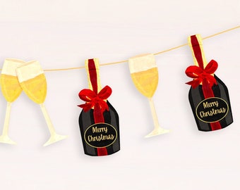 Christmas Bar Sign - Christmas champagne decoration