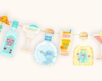 Fiesta Tequila Party Decorations - Mexican themed Banner
