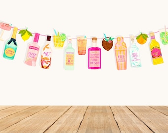 40th Beach Party Decorations - Tropical Customised Banner