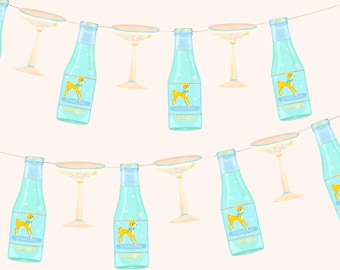 Nostalgic Christmas Decorations - 70s Vintage Babycham Garland
