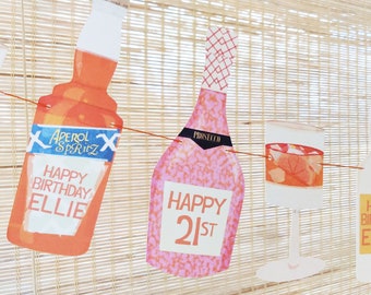 21ST Birthday Decorations - Italian, Spritz themed party decoration