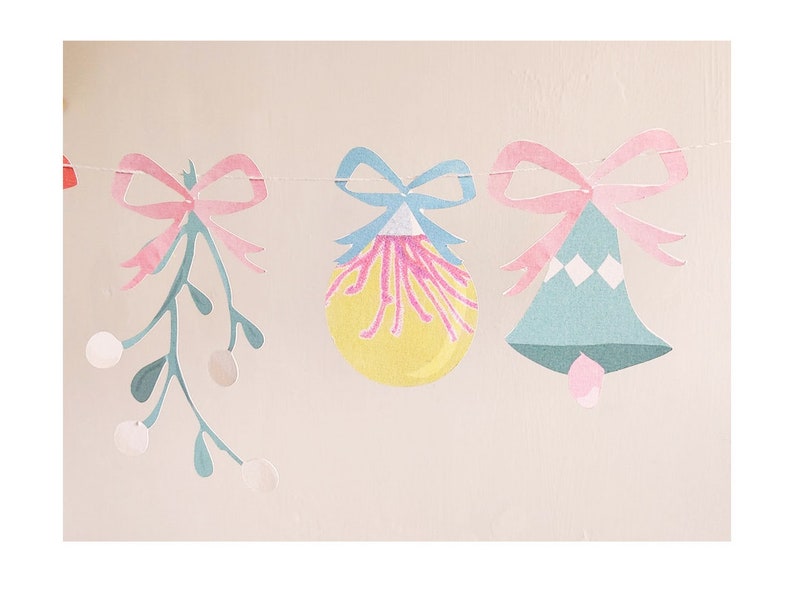 Retro Pastel Christmas Decorations image 1