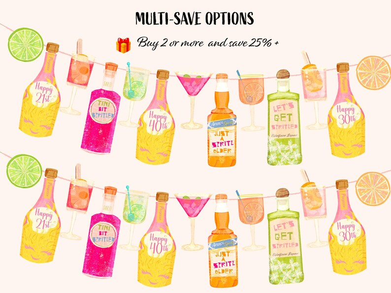 Aperol Spritz-feestdecor - 21e, 25e, 30e, 40e en 50e decoraties voor vrouwen afbeelding 11
