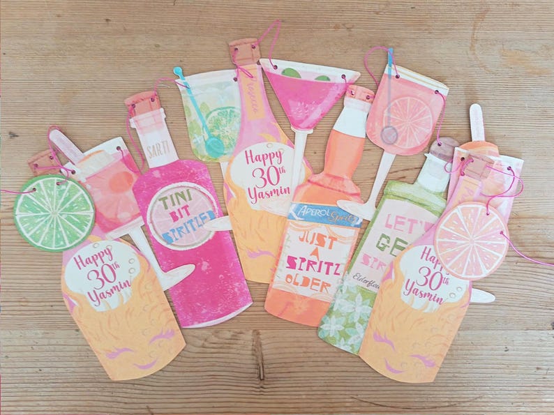 Aperol Spritz-feestdecor - 21e, 25e, 30e, 40e en 50e decoraties voor vrouwen afbeelding 8