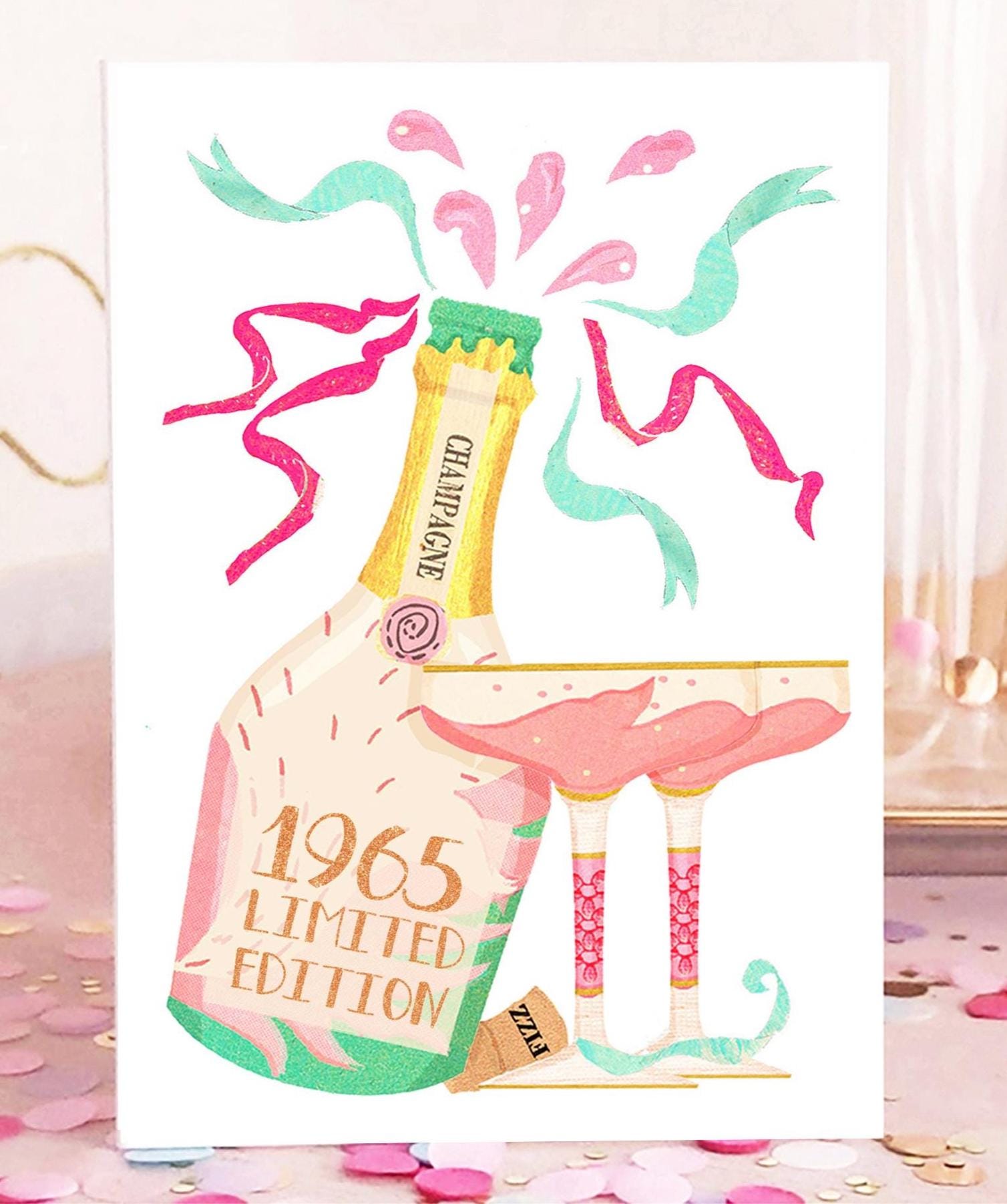 Cartão de aniversário de 60 anos para mulheres. Perfeito para mãe, irmã ou amiga.
