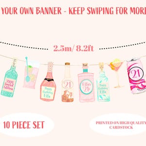 21st Birthday Decorations - Personalised for her or him image 2