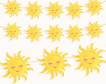 Sonnenparty-Dekoration - Papiergirlande