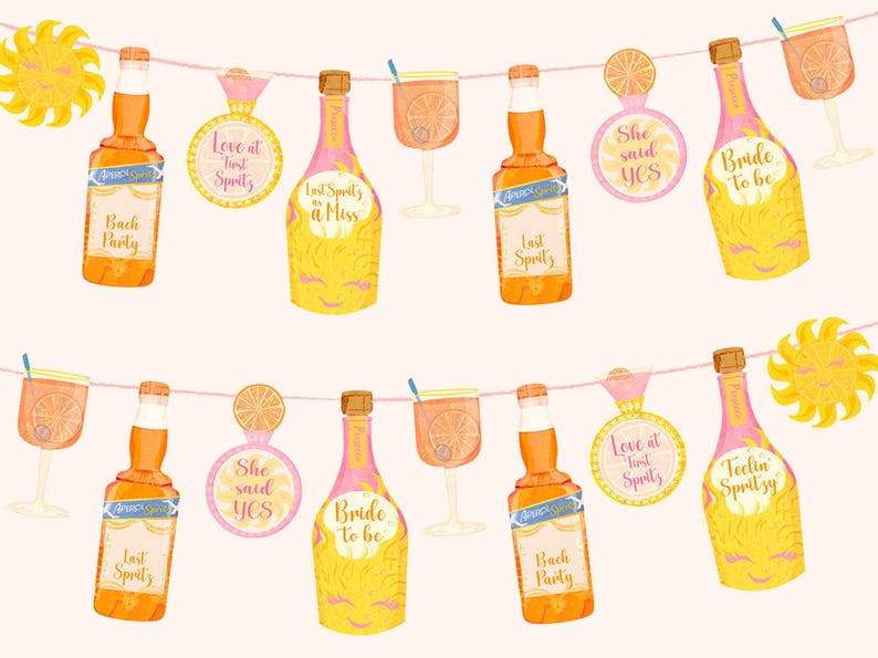Custom Bachelorette Decorations- Last Spritz als Fräulein-Thema-Banner Bild 3