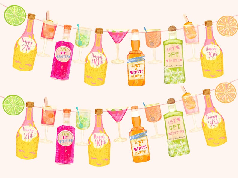 Aperol Spritz-feestdecor - 21e, 25e, 30e, 40e en 50e decoraties voor vrouwen afbeelding 1