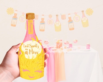 Custom Bachelorette Decorations- Last Spritz as a Miss themed Banner