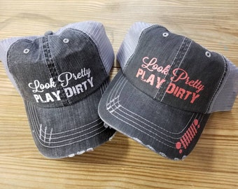 Look Pretty, Play Dirty Light Coral Graphics