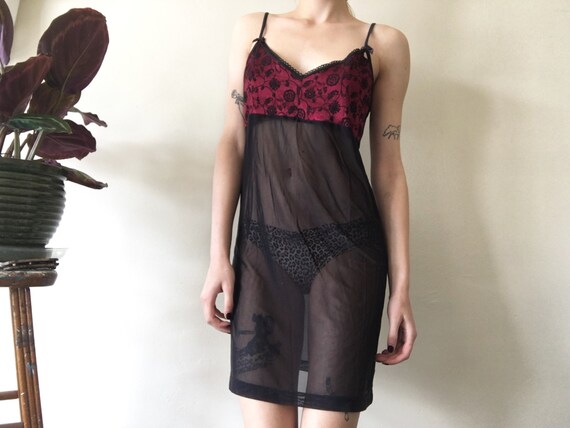 mesh slip dress