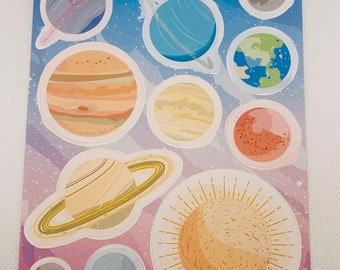 Solar System Sticker Sheet