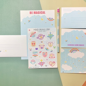 Magical Girl Badges Stationery Set