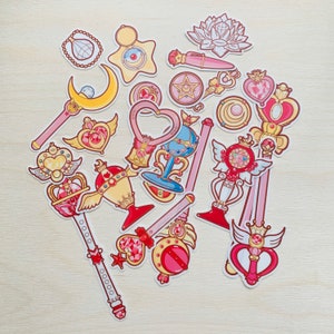 Stickers lune baguette découpés