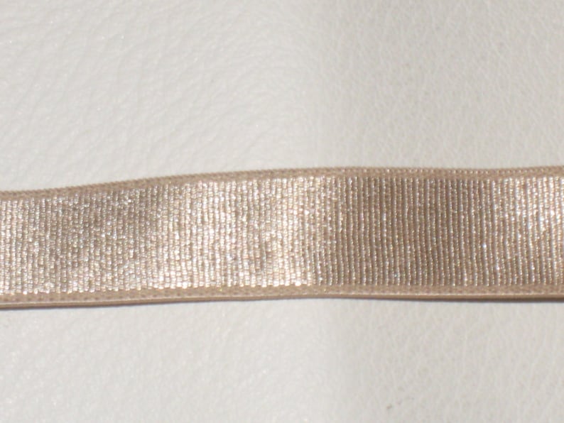 6 yards 12 width light bronze gold color heavy duty elastic band trim satin stretch elastic band for your fashion design decorative