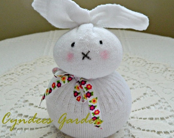 Rice Sock Bunny Boo Boo READY TO SHIP Decorative Bunnies Etsy