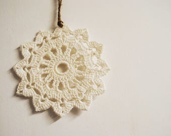 Christmas crochet snowflake ornaments to decorate your Christmas tree- handmade winter holiday home decor