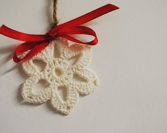 Christmas crochet snowflake ornaments to decorate your Christmas tree- handmade winter holiday home decor