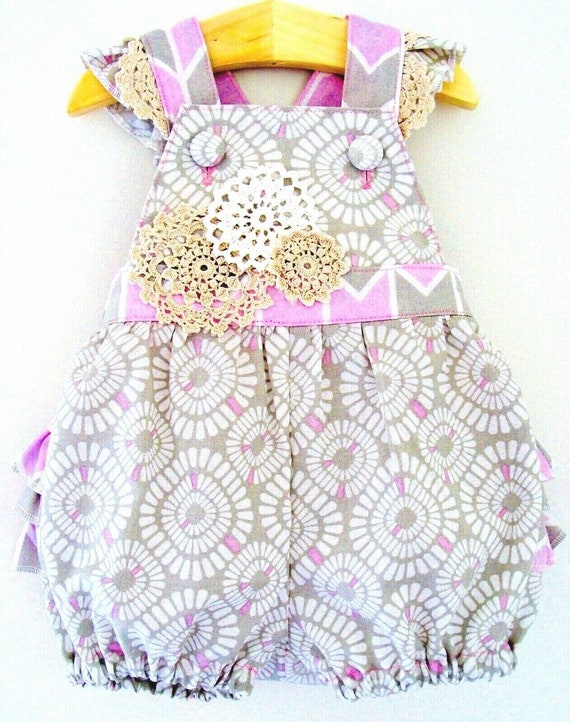 frilly romper for baby girl