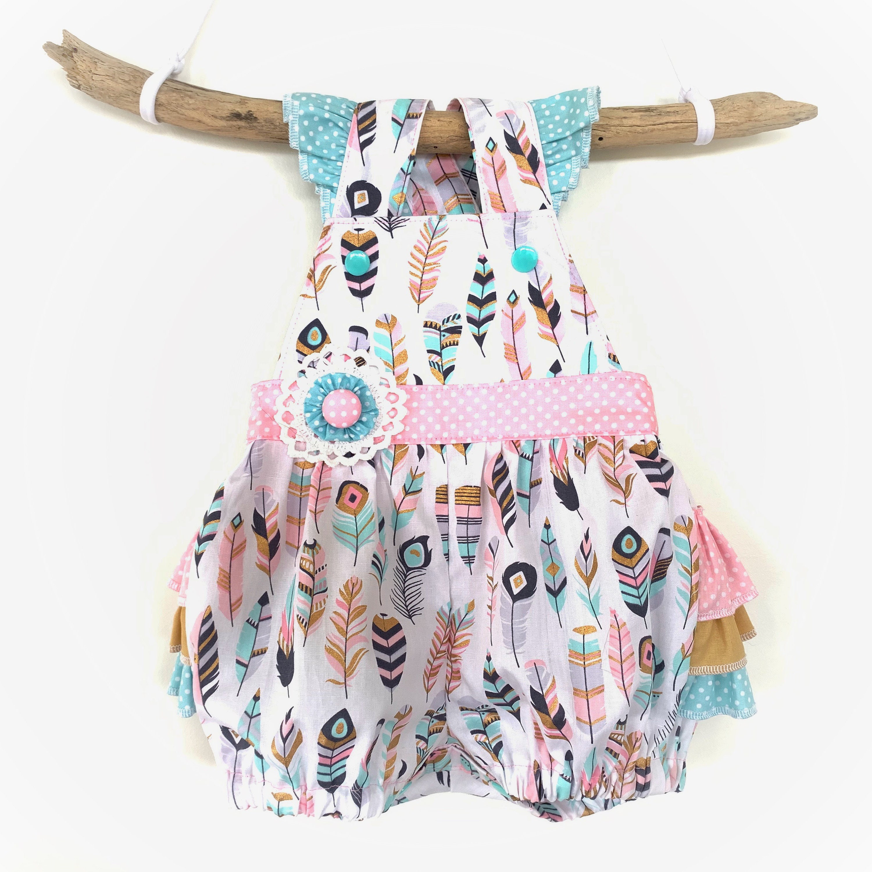 frilly romper baby