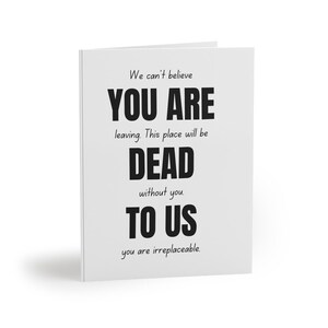 Tarjetas de despedida divertidas, juego de tarjetas ingeniosas, tarjetas de despedida divertidas para amigos, tarjetas de despedida de oficina, 8-24 unidades
