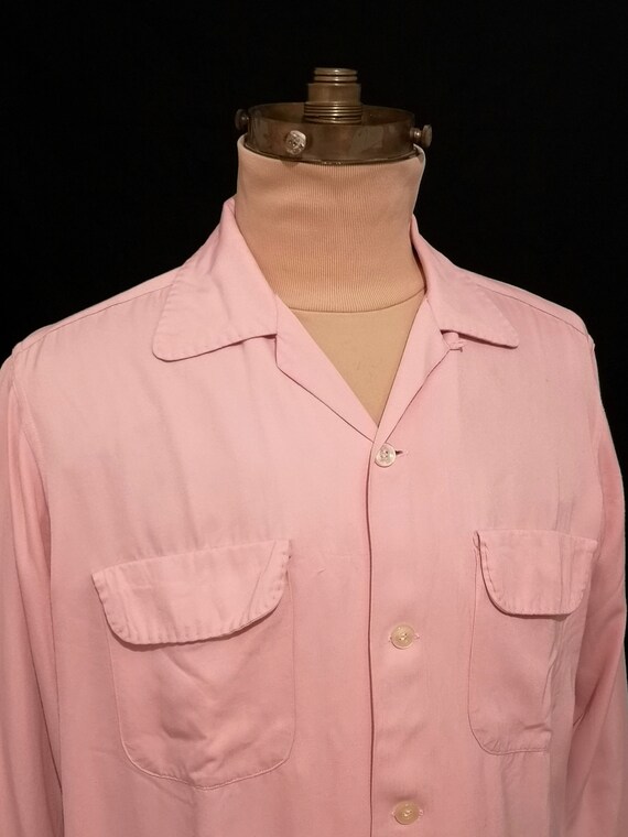 1950s PINK GABARDINE SHIRT