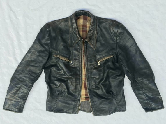 1930s 1940s German Leather Jacket