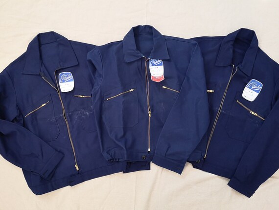 Lot of 3 NOS FRENCH WORKJACKETS bleu de travail