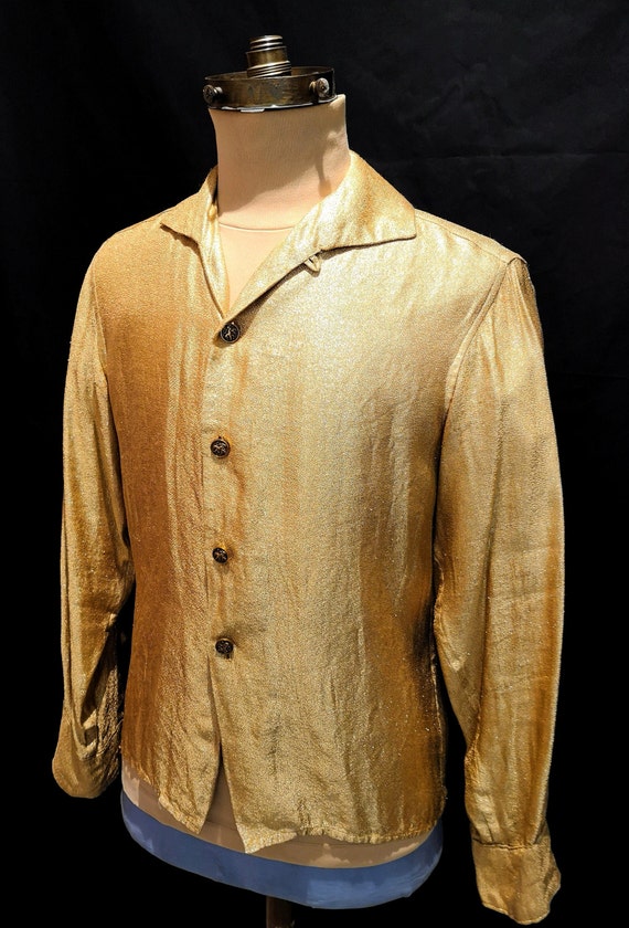1950s GOLD LAMÉ SHIRT