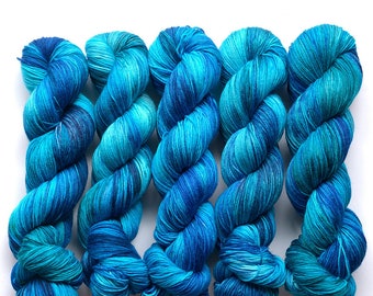 Frozen Hand Dyed Merino Nylon Sock Yarn