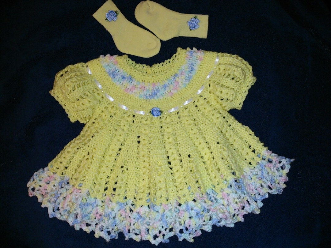 Yellow Dress & Socks for Lilttle Girl Etsy