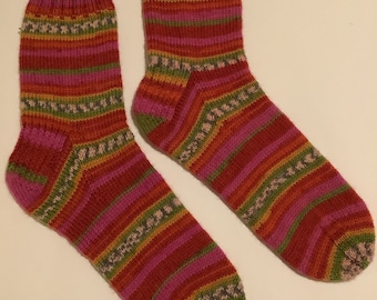 Hand-knit socks