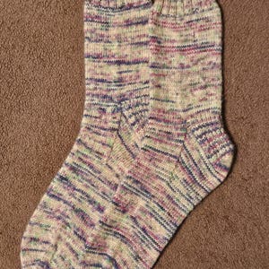 Hand-knit watercolor socks