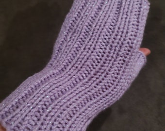 Fingerless mitts in a colorful, soft, easy-care acrylic for adults to teens