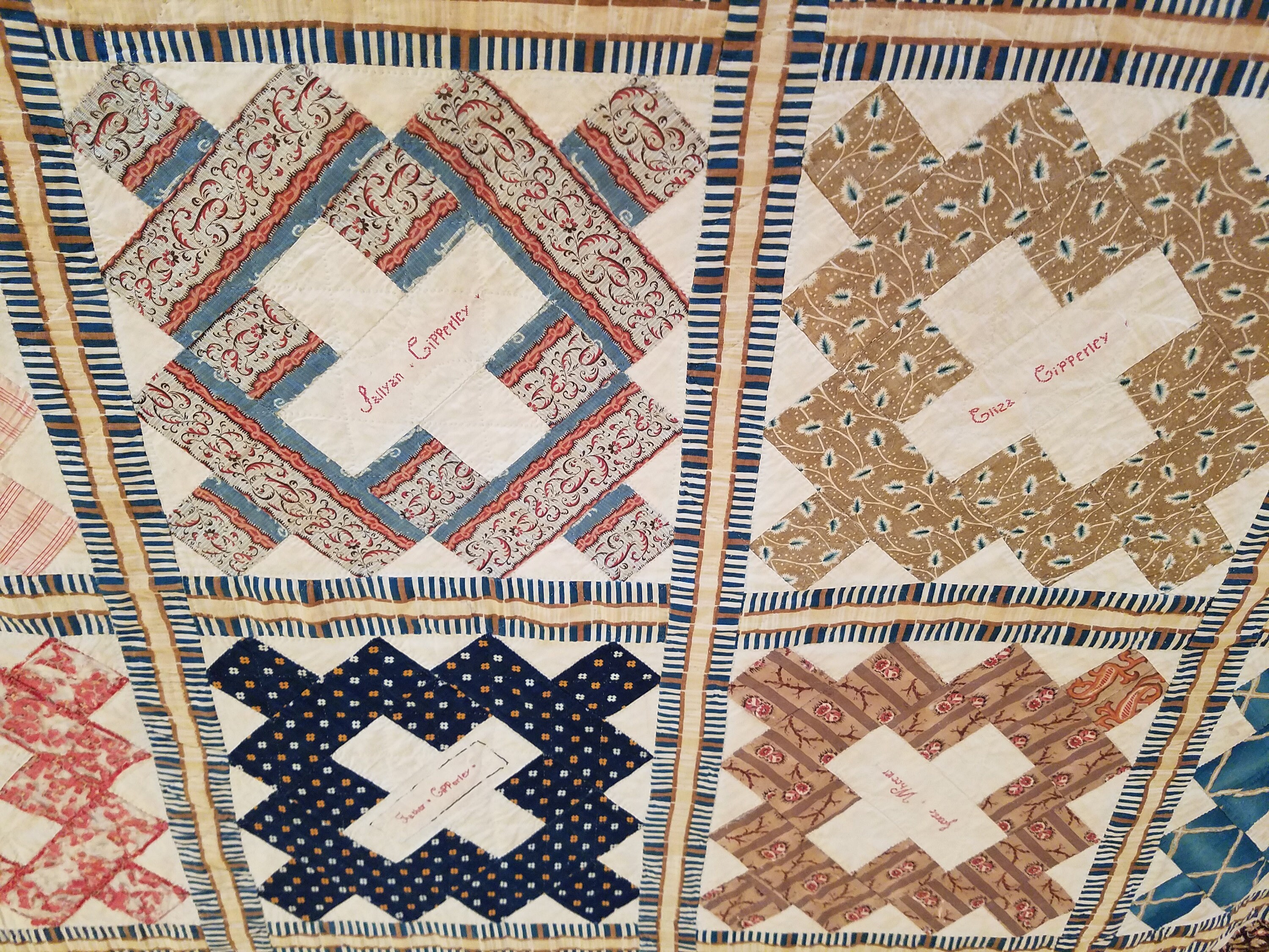 Antique Album Quilt - RARE FIND - 1840s Handmade Quilt With 56 Stitched ...