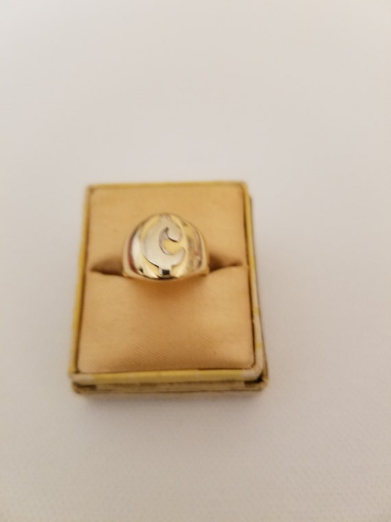14K Gold Cent Ring