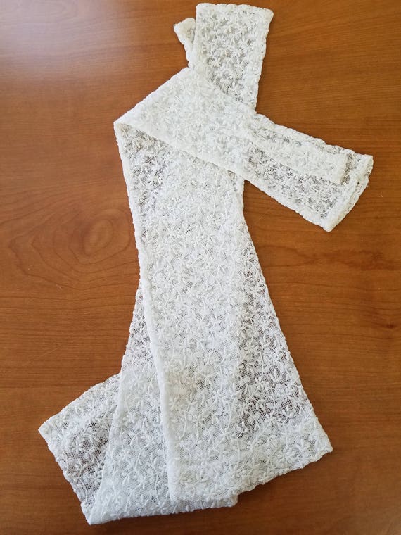 Antique Lace Gloves Fingerless Elbow Length