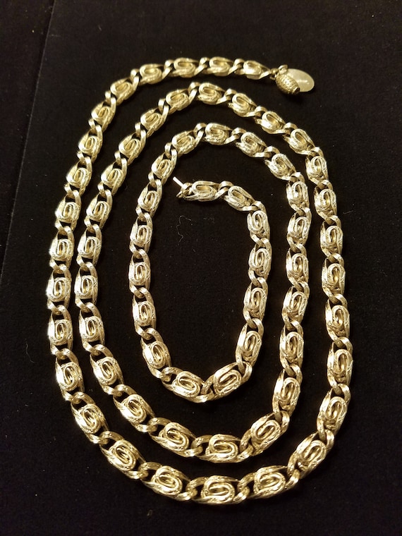 Lucien Piccard Necklace - Vintage 42" Long Chain … - image 1