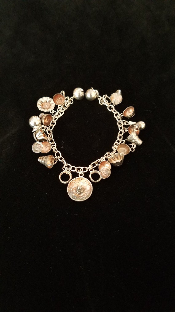 Mexico JMS Silver Charm Bracelet
