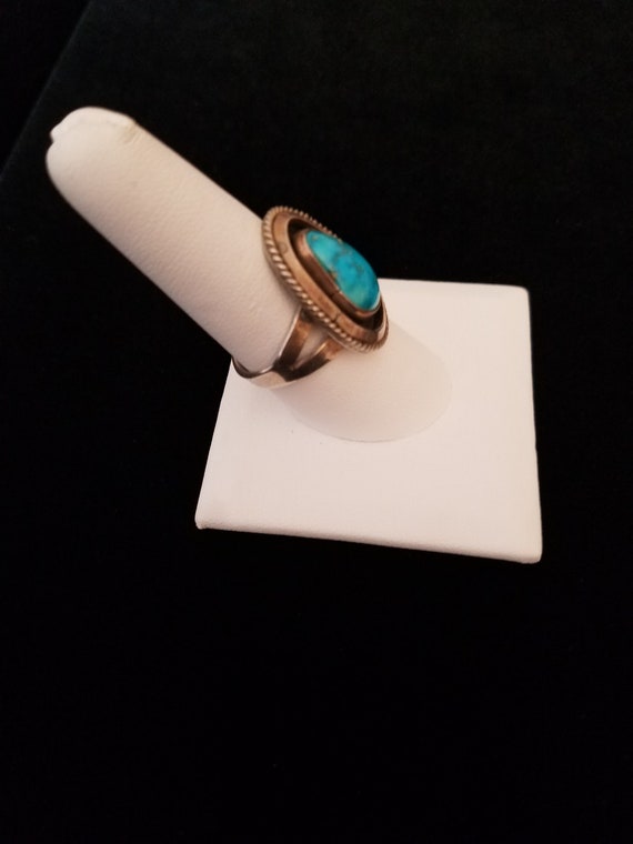 Vintage Turquoise Ring - Size 9 -  Quality Turquo… - image 2