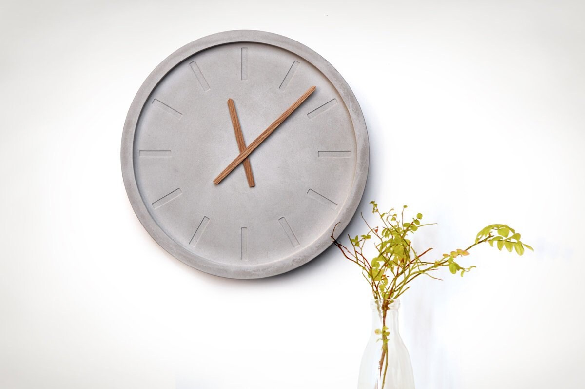 Schöne Große Wanduhr Beton