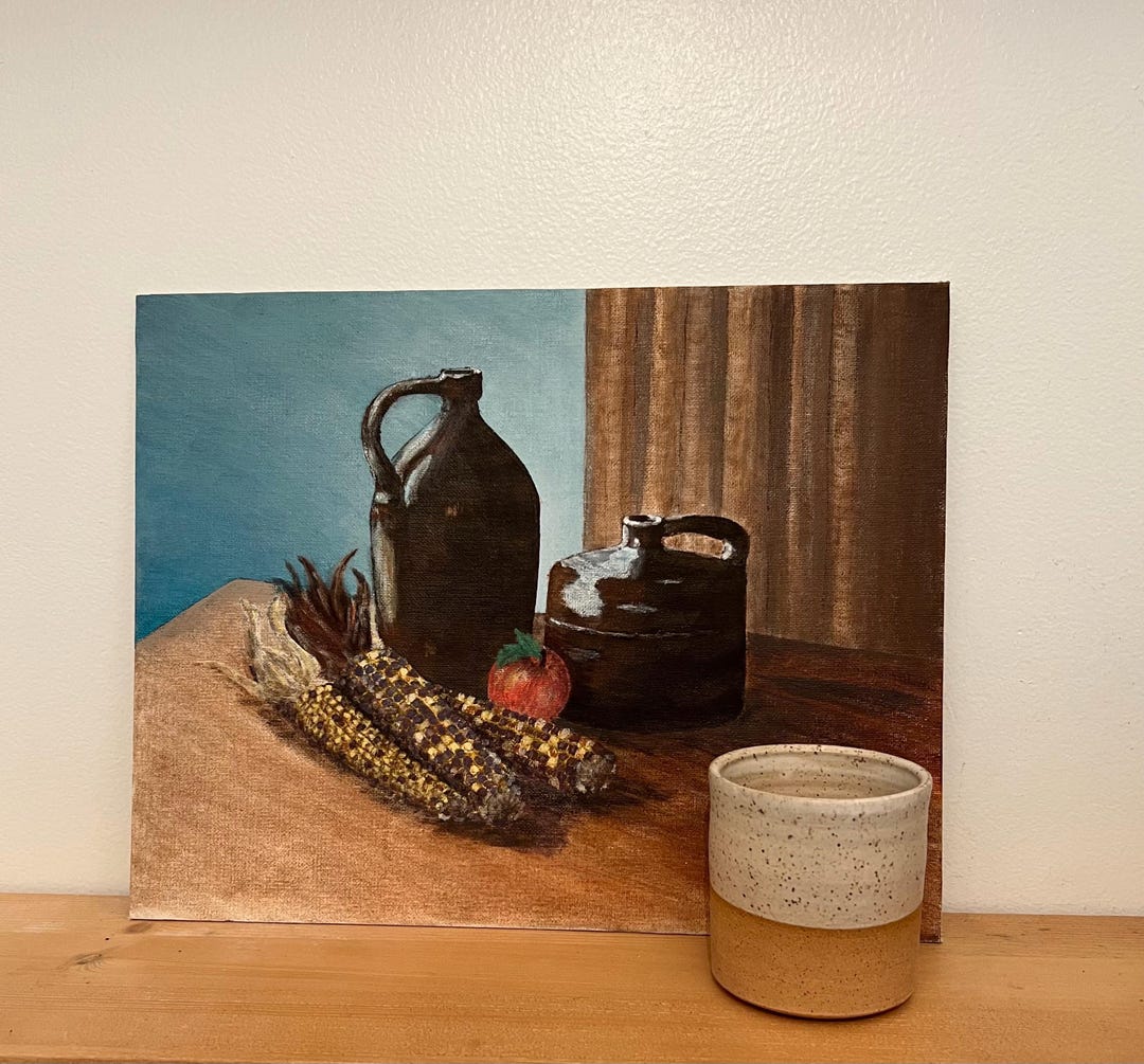 Vintage Yellow Tablecloth Still Life main image 1