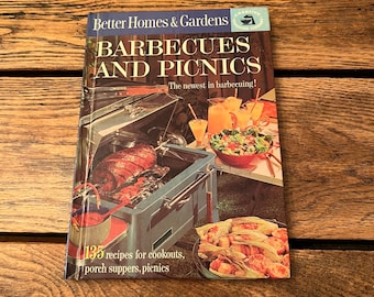 Vintage Better Homes and Gardens Barbecues and Picnics, 1963 Book/MCM BBQ Book/Wedding Shower Gift/Picnic Recipes Book