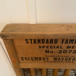 Vintage Maid Rite Family Size No.2072 Washboard/Farmhouse Decor/Laundry Room Decor/Columbus Washboard Co. image 5