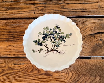 Vintage Villeroy & Boch Botanica Quiche Plato: Porcelana Vaccinia Myrtillus