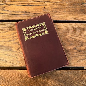 Książka poezji i pieśni Cambridge, 1910 autorstwa Charlotte Fiske Bates/Antique Poetry Book