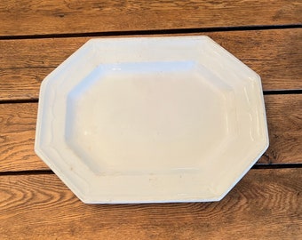 Antique T & R Boote English 18” Ironstone Large Octagon Platter/Antique Large Ironstone Serving Platter/Antique Ironstone Platter