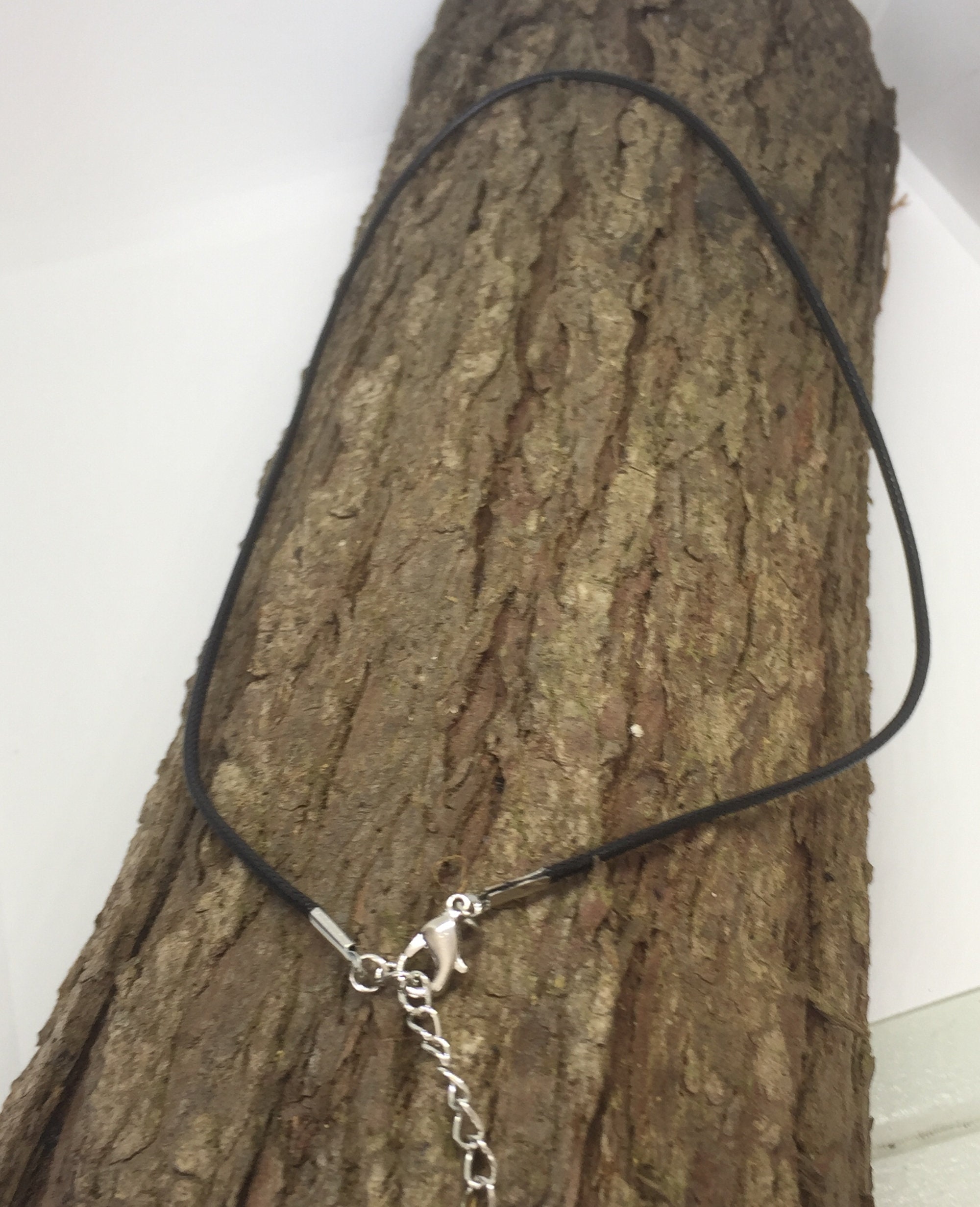 Black Wax cord Necklace 47cm.Pack of 1 3 5 10 20 or Bulk Etsy