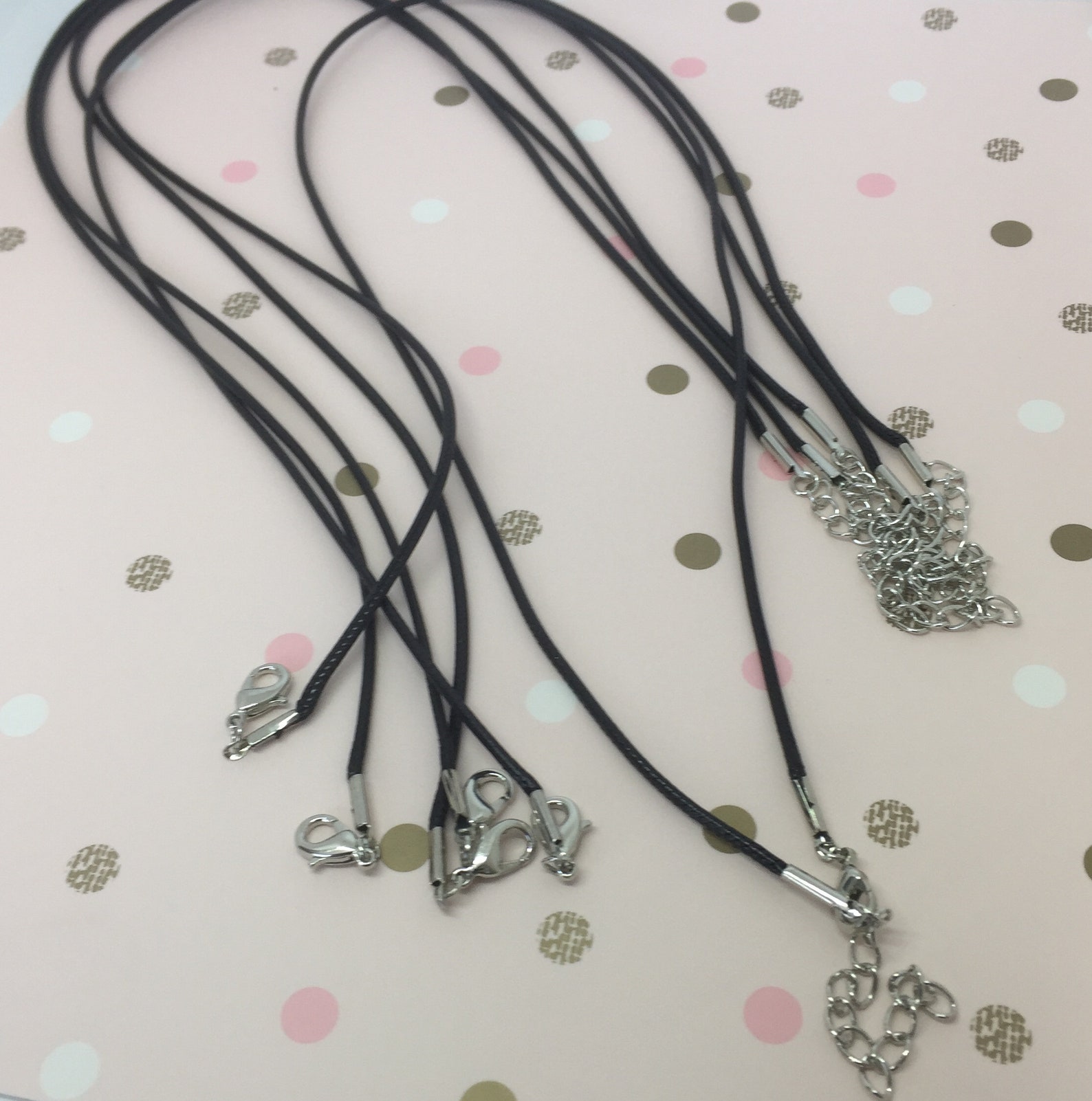 Black Wax cord Necklace 47cm.Pack of 1 3 5 10 20 or Bulk Etsy